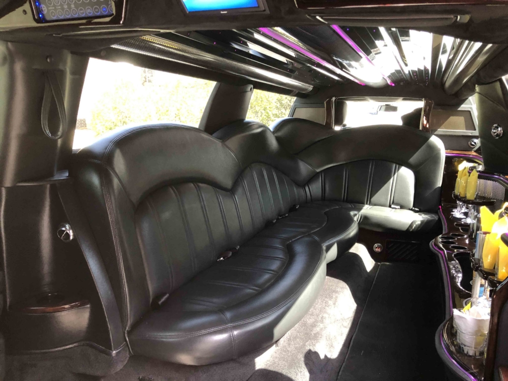 Black Lincoln MKT Stretch Limousine Interior Photo 02