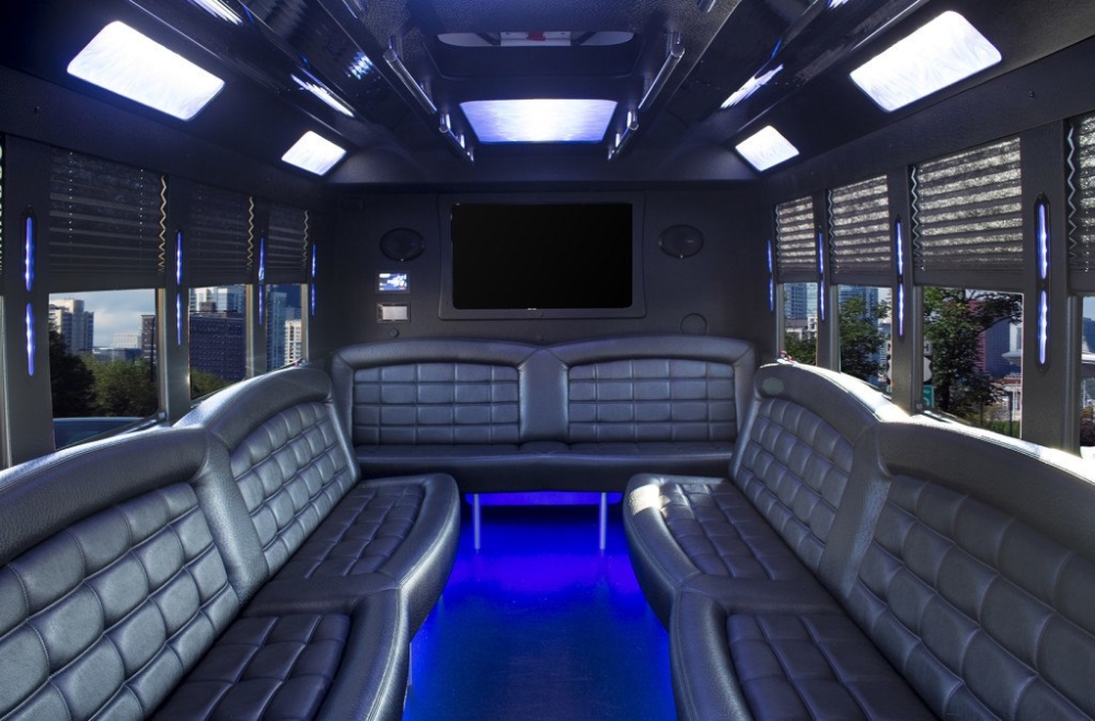 Ford 20 passenger limo party bus inside